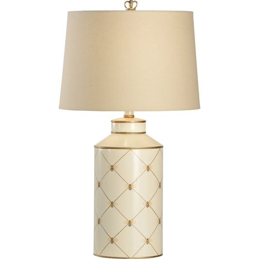 Queen Bee Lamp by Chelsea House in white, gold. Made from misc* in a cottage & farmhouse style.