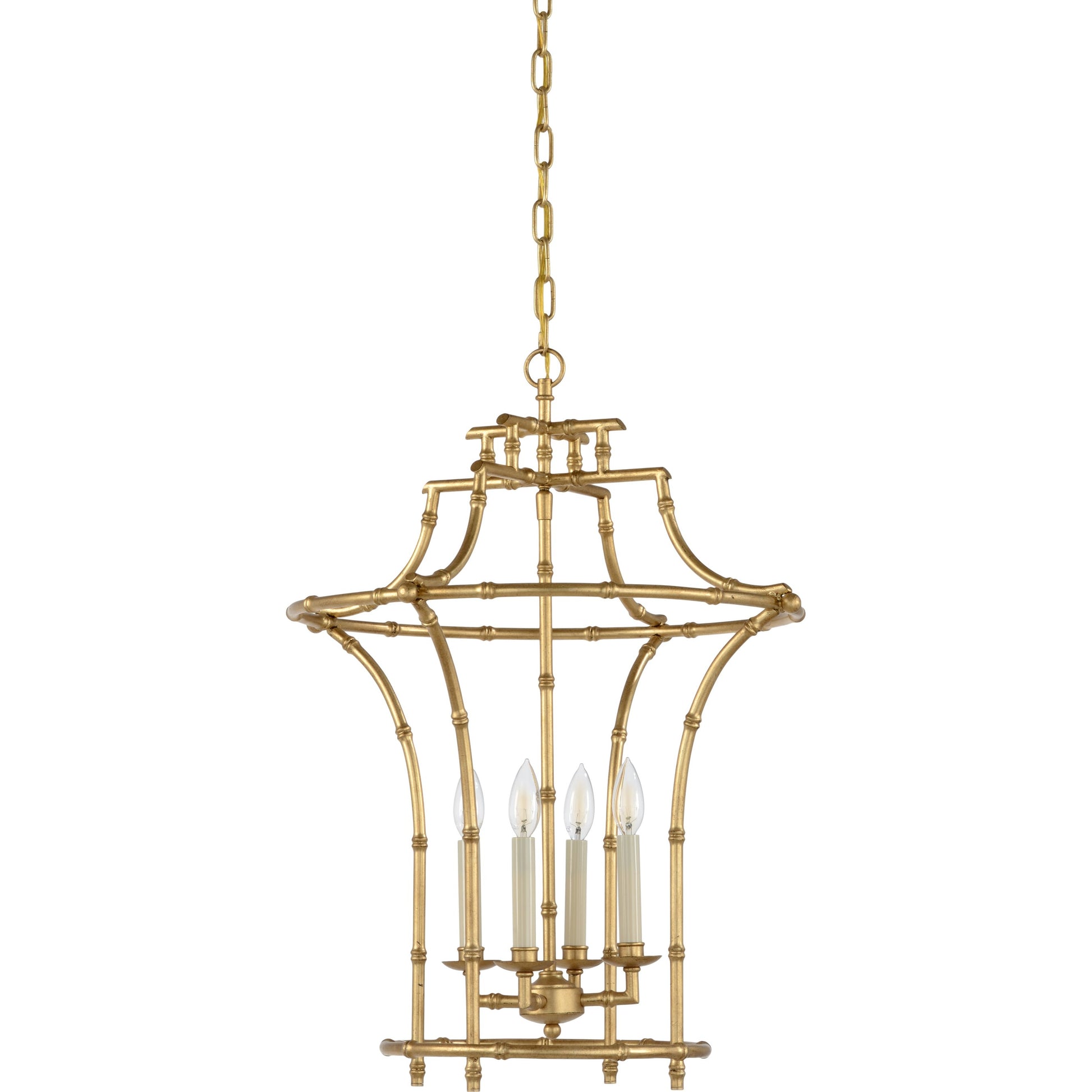 Bamboo Antique Gold Chandelier by Chelsea House in antique gold. Made from other: metal in a traditional style.