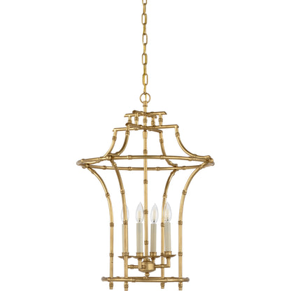 Bamboo Antique Gold Chandelier by Chelsea House in antique gold. Made from other: metal in a traditional style.