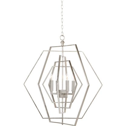 Hexagon Chandelier by Chelsea House in antique brass. Made from other: metal in a modern style.