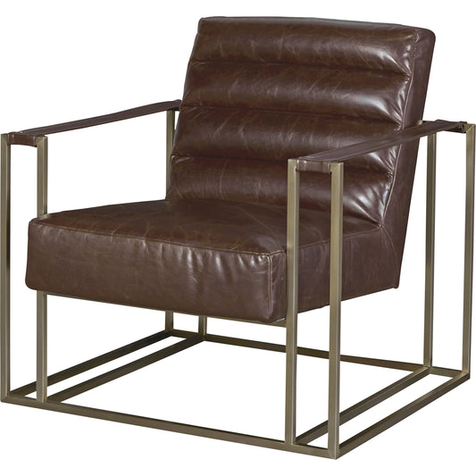 Corbin II Accent Chair by Universal Furniture in brown and leather. Made from 100% full top grain leather in a modern style.
