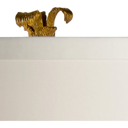 Leaf Lamp by Chelsea House in antique gold leaf, clear. Made from other: metal in a transitional style.