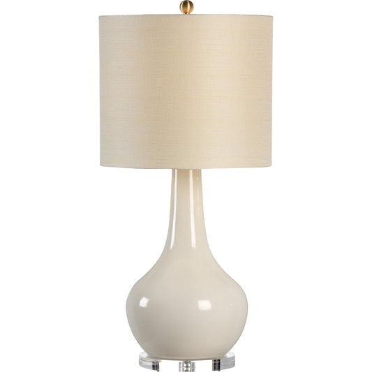 Charles Vase Lamp by Chelsea House in white, gold. Made from ceramic, porcelain in a modern style.