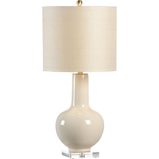 Astor Vase Lamp by Chelsea House in white. Made from ceramic, porcelain in a modern style.