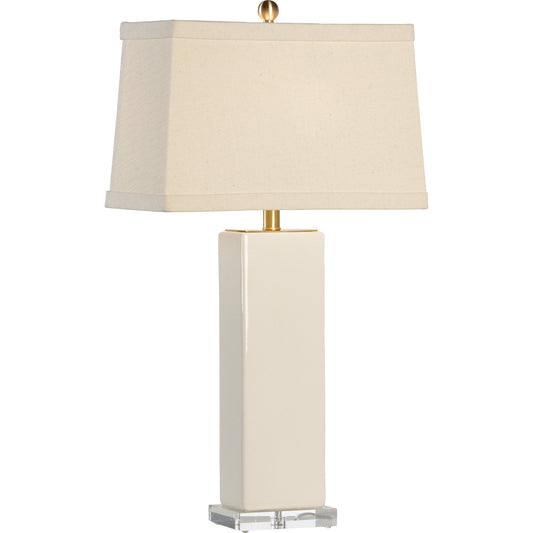 Becker Vase Lamp by Chelsea House. Made from ceramic, porcelain in a transitional style.