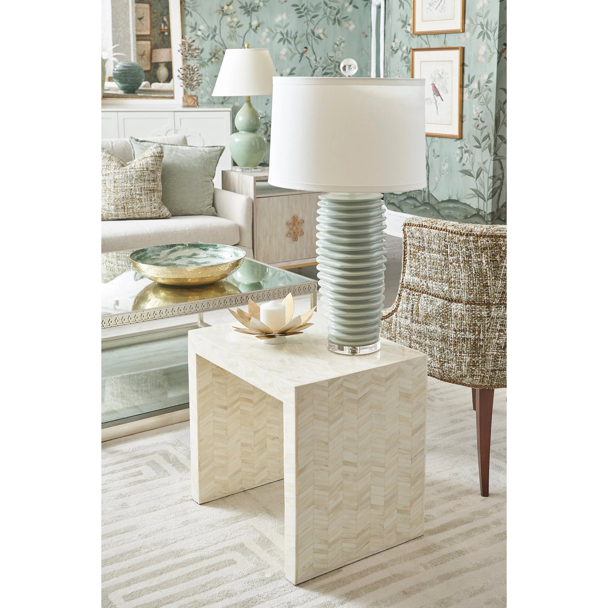 Fulton Vase Lamp by Chelsea House. Made from ceramic, porcelain in a modern style.