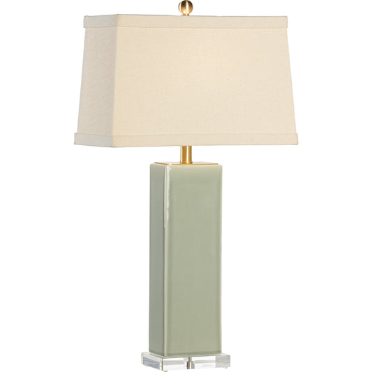 Becker Vase Lamp by Chelsea House. Made from ceramic, porcelain in a transitional style.