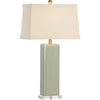 Green Glaze, Antique Brass, Clear