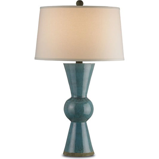 Upbeat Table Lamp by Currey and Company. Made from terracotta, wrought iron in a modern style.