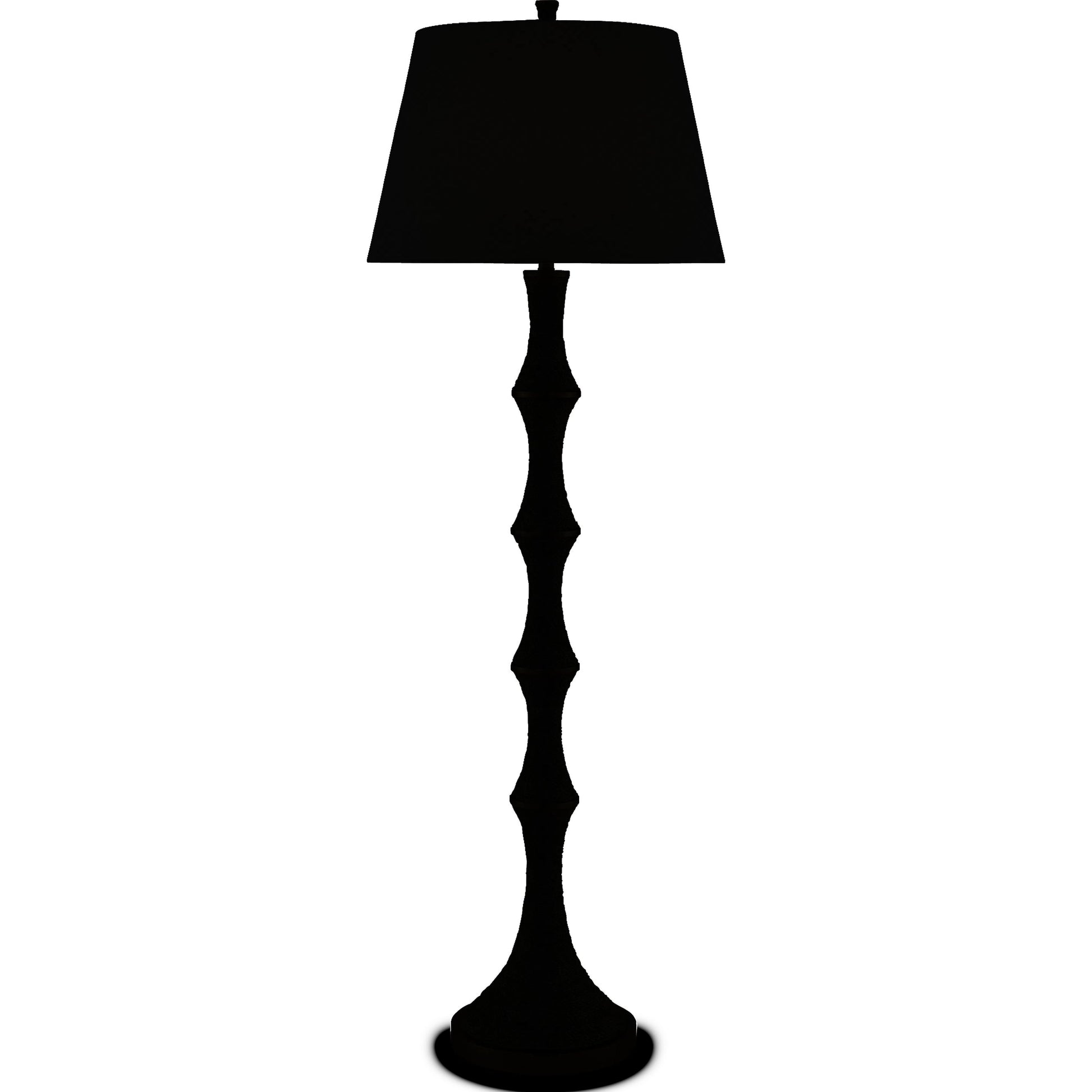 Bourgeon Floor Lamp by Currey and Company in natural, dark contemporary gold leaf. Made from wood, abaca rope, wrought iron in a transitional style.