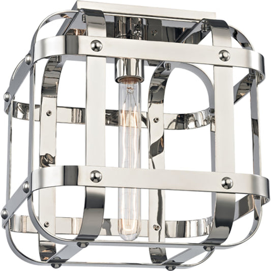 Colchester Semi Flush Light by Hudson Valley. Made from brass in a modern style.
