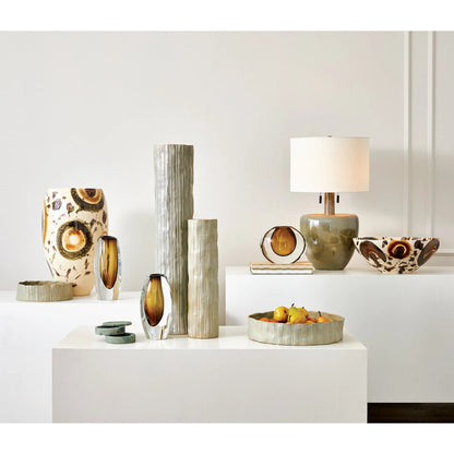 Earthtone Spots Vase by Global Views. Made from ceramic in a eclectic & global style.