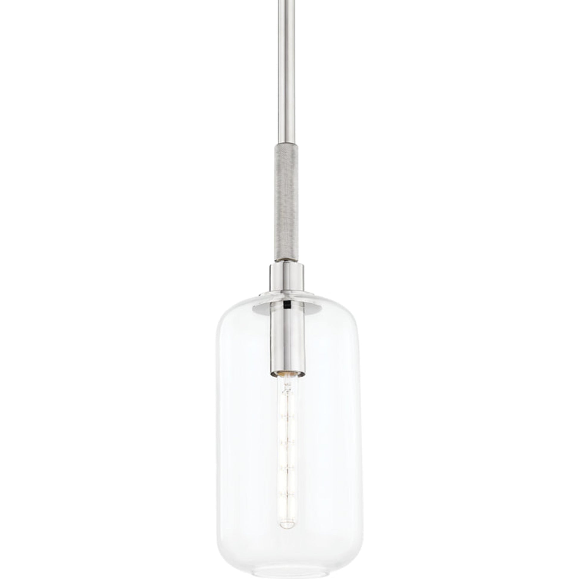 Lenox Hill Pendant by Hudson Valley in aged brass. Made from steel in a modern style.