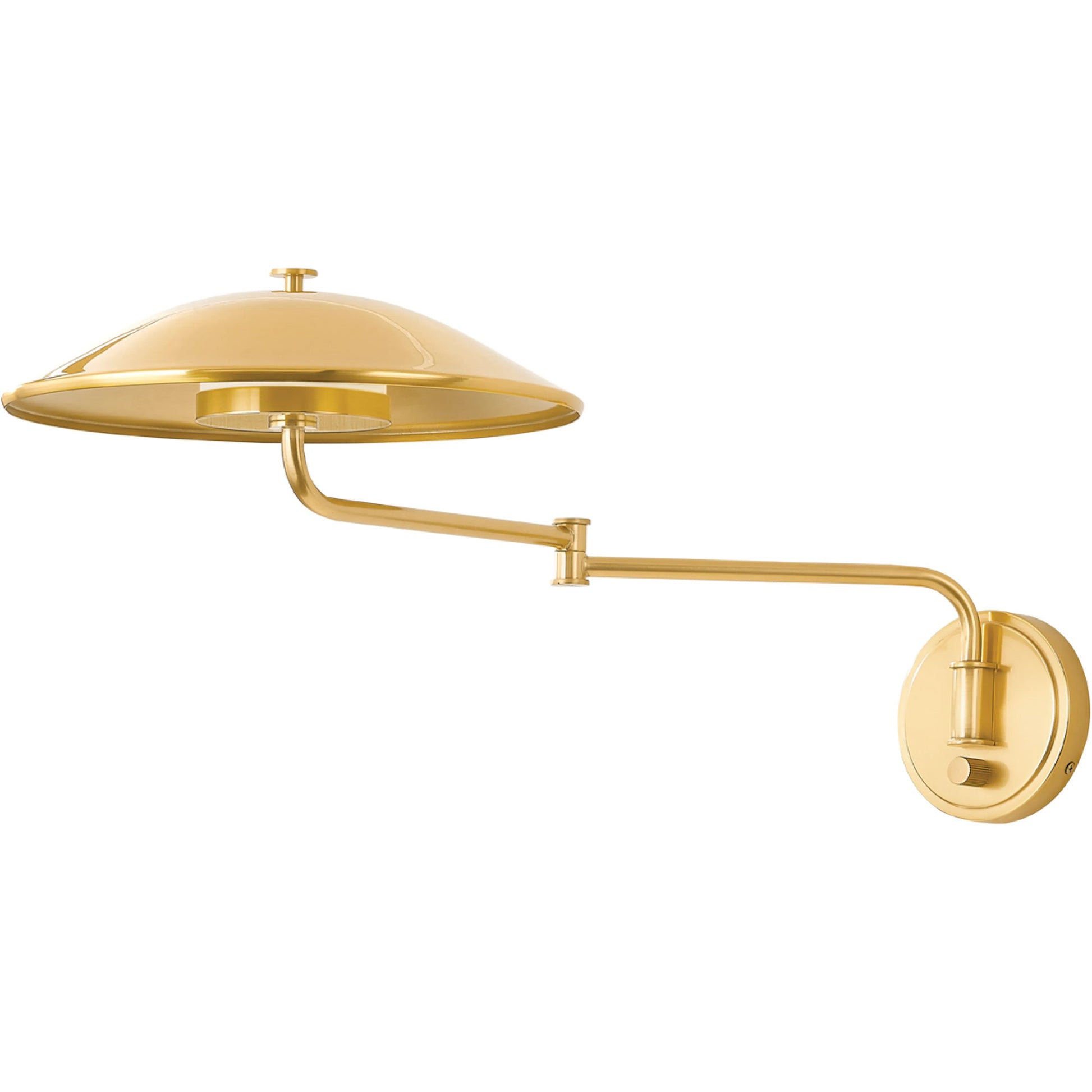 Brockville Sconce by Hudson Valley in aged brass. Made from steel, aluminum in a modern style.