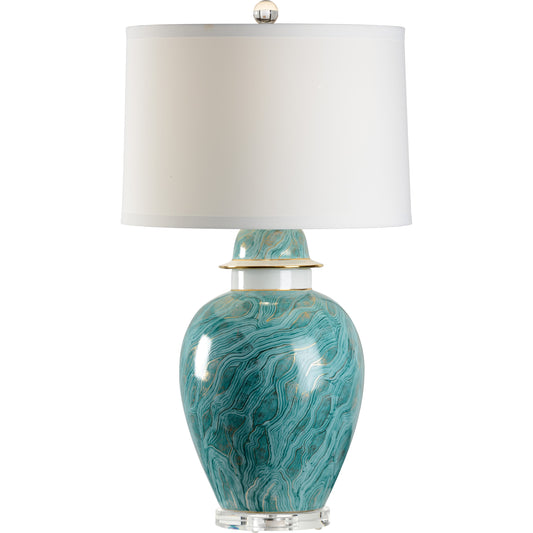 Marblized Lamp by Chelsea House. Made from ceramic, porcelain in a transitional style.