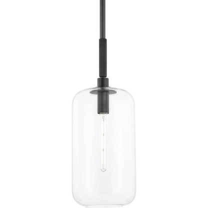 Lenox Hill Pendant by Hudson Valley in aged brass. Made from steel in a modern style.