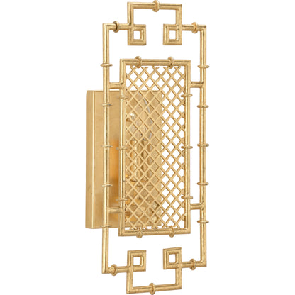 Benton Ornate Sconce by Chelsea House in gold leaf. Made from other: metal in a transitional style.