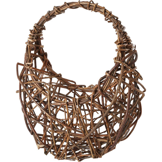 Vine Basket by Accent Decor in natural. Made from dried foliage in a cottage & farmhouse style.