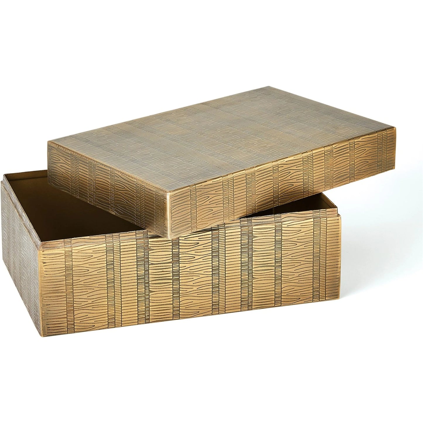 004 SR-827835 | Additional Silo | Kokoro Etched Box by Global Views in brass. Made from iron in a eclectic & global style.