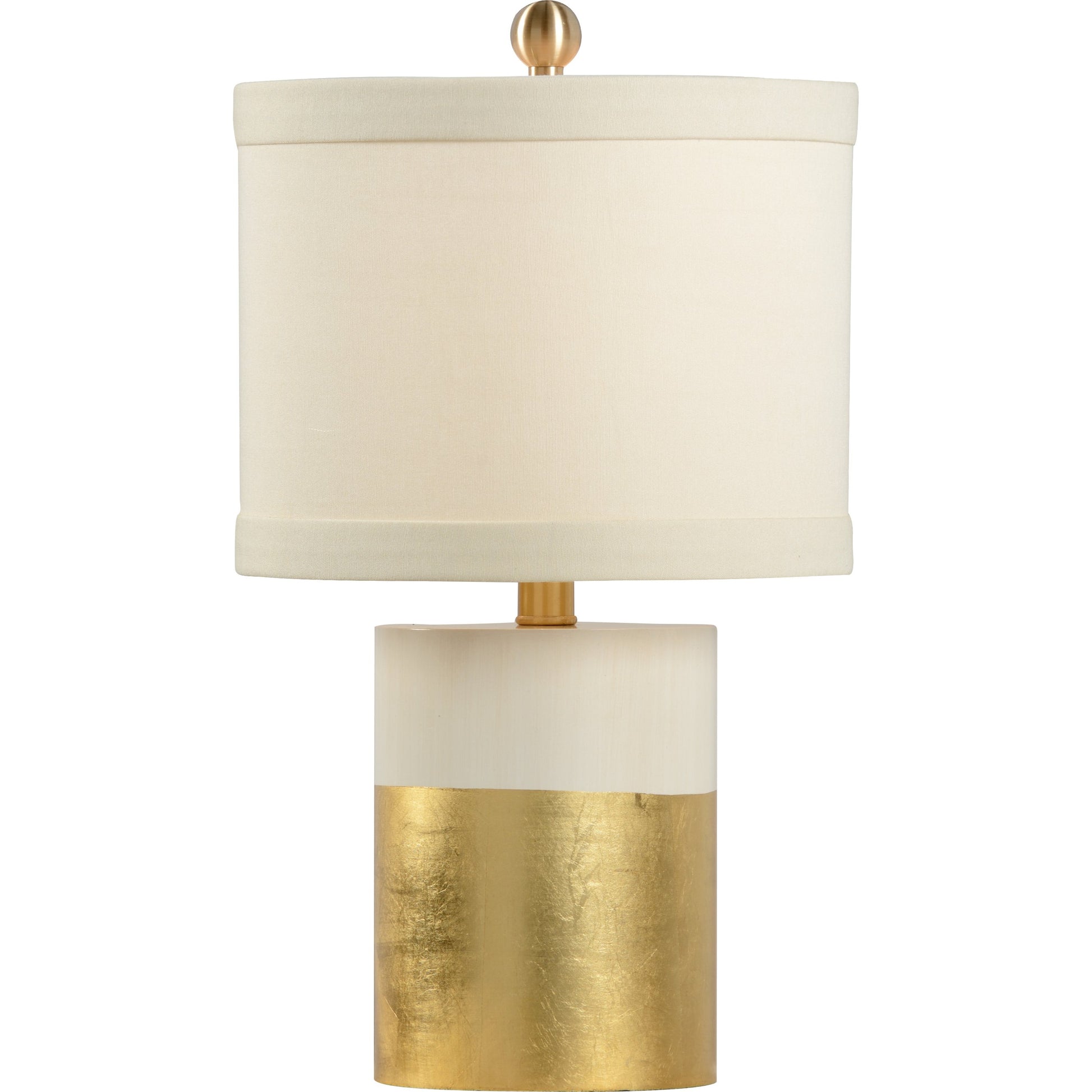Banded Lamp by Chelsea House in antique cream, blue. Made from wood in a transitional style.