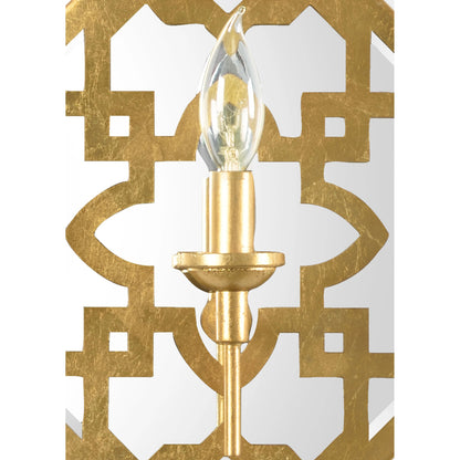 Agadir Allion Sconce by Chelsea House in antique gold leaf, clear. Made from other: metal in a transitional style.