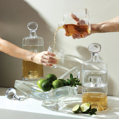 Triangle Slab Bowl by Global Views in natural. Made from glass in a eclectic & global style.