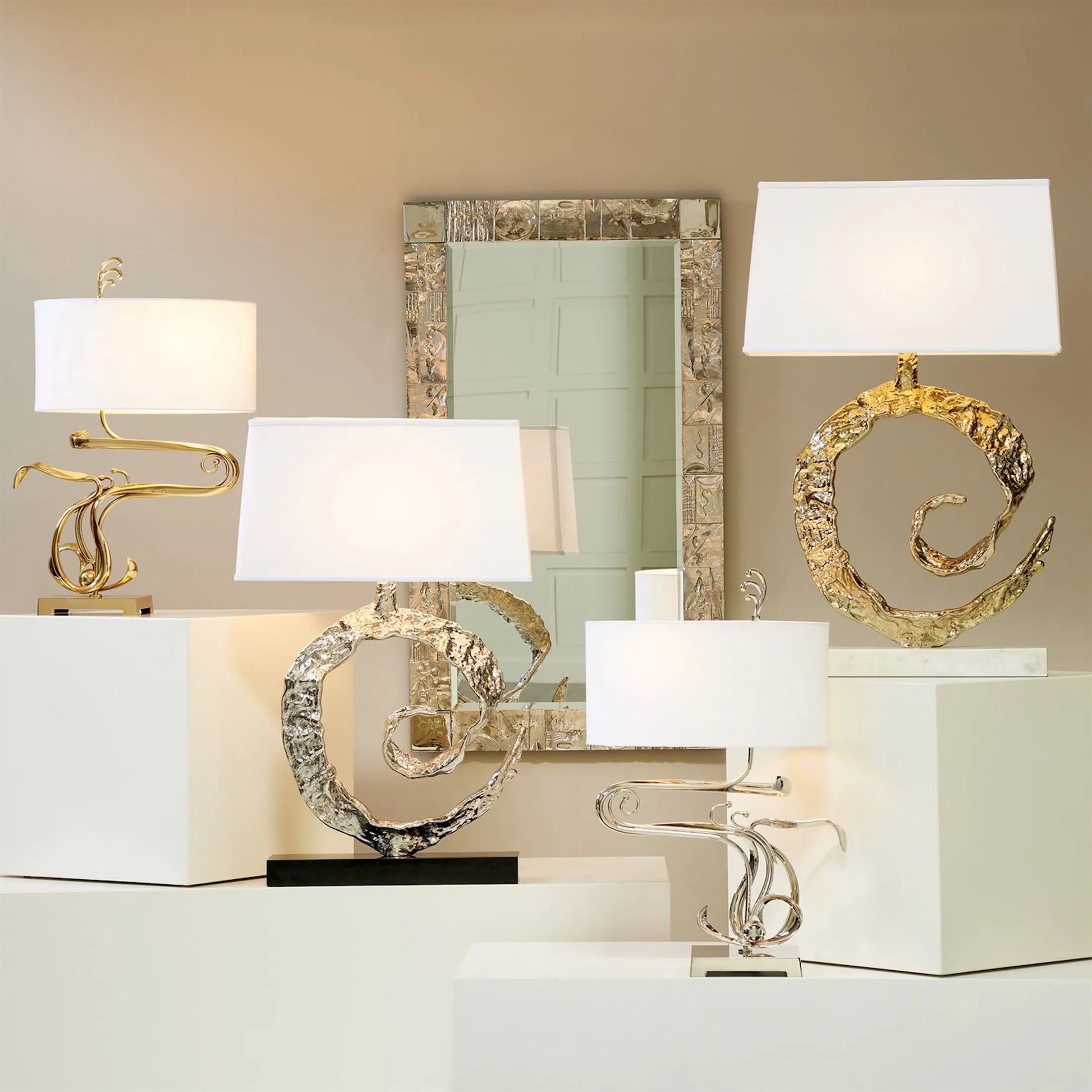 Swirl Lamp by Global Views. Made from unique in a modern style.