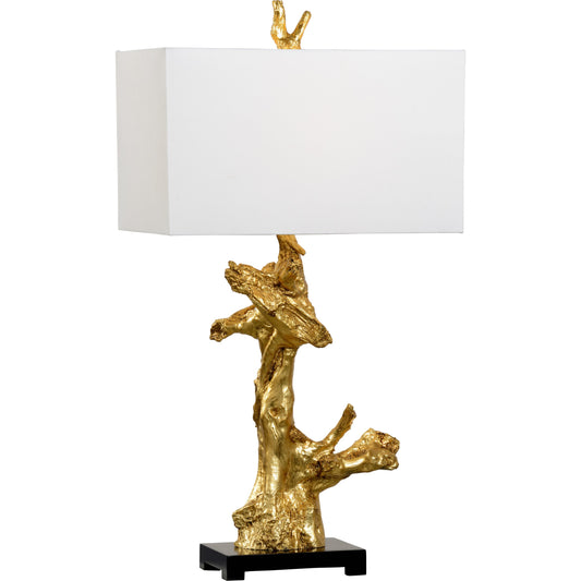 Branch Lamp by Chelsea House in gold, black. Made from unique in a transitional style.