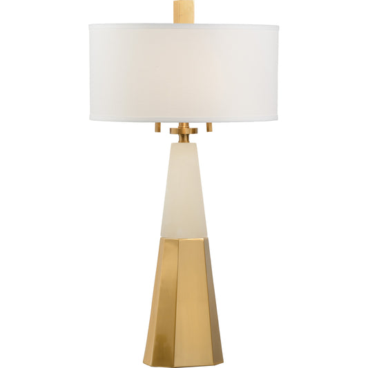 Winfield Lamp by Chelsea House in natural white, coffee bronze. Made from iron, alabaster in a transitional style.