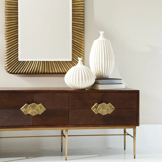 Sawtooth Vase by Global Views. Made from ceramic in a coastal style.