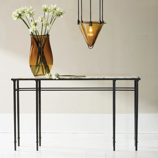Grand Hall Console by Global Views in bronze. Made from agate top, iron in a eclectic & global style.