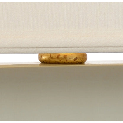 Satterfield Lamp by Chelsea House in warm gray, gold leaf, antique gold. Made from wood, metal in a transitional style.