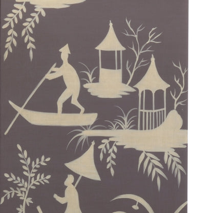 Chinoiserie Panel Lamp by Chelsea House in plum, cream, antique gold. Made from wood, metal in a eclectic & global style.