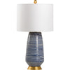 Blue, White Glaze, Antique Gold Leaf