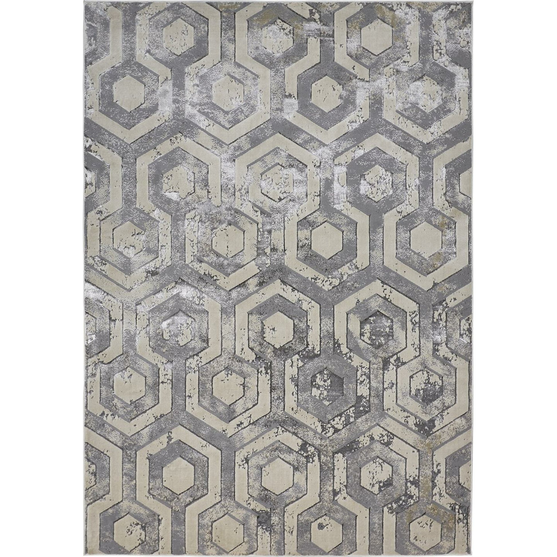 Micah Rug - 3046F by Feizy in gray, taupe, silver. Made from polyester, polypropylene in a unique style.