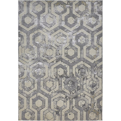 Micah Rug - 3046F by Feizy in gray, taupe, silver. Made from polyester, polypropylene in a unique style.