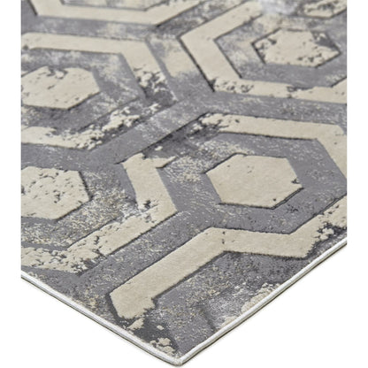Micah Rug - 3046F by Feizy in gray, taupe, silver. Made from polyester, polypropylene in a unique style.