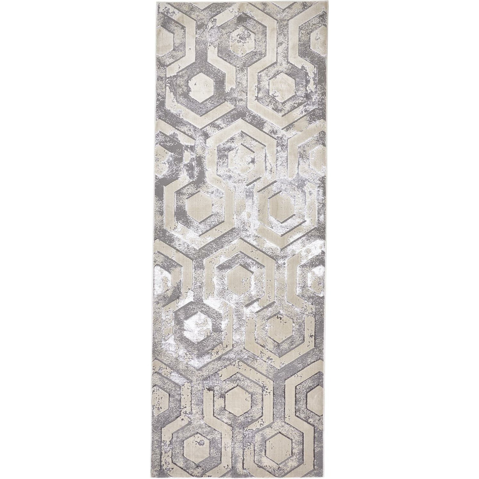 Micah Rug - 3046F by Feizy in gray, taupe, silver. Made from polyester, polypropylene in a unique style.