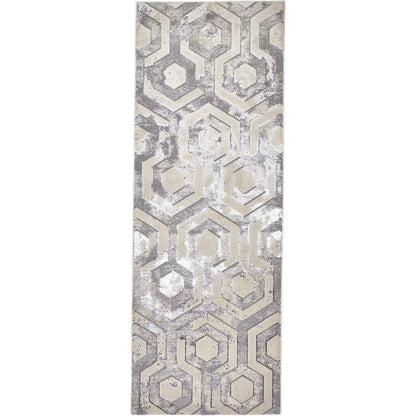 Micah Rug - 3046F by Feizy in gray, taupe, silver. Made from polyester, polypropylene in a unique style.