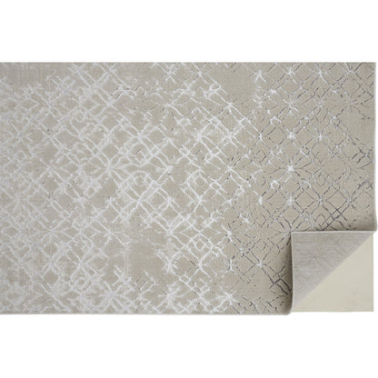 Micah Metallic Trellis Rug - 3047F by Feizy. Made from polyester, polypropylene in a unique style.