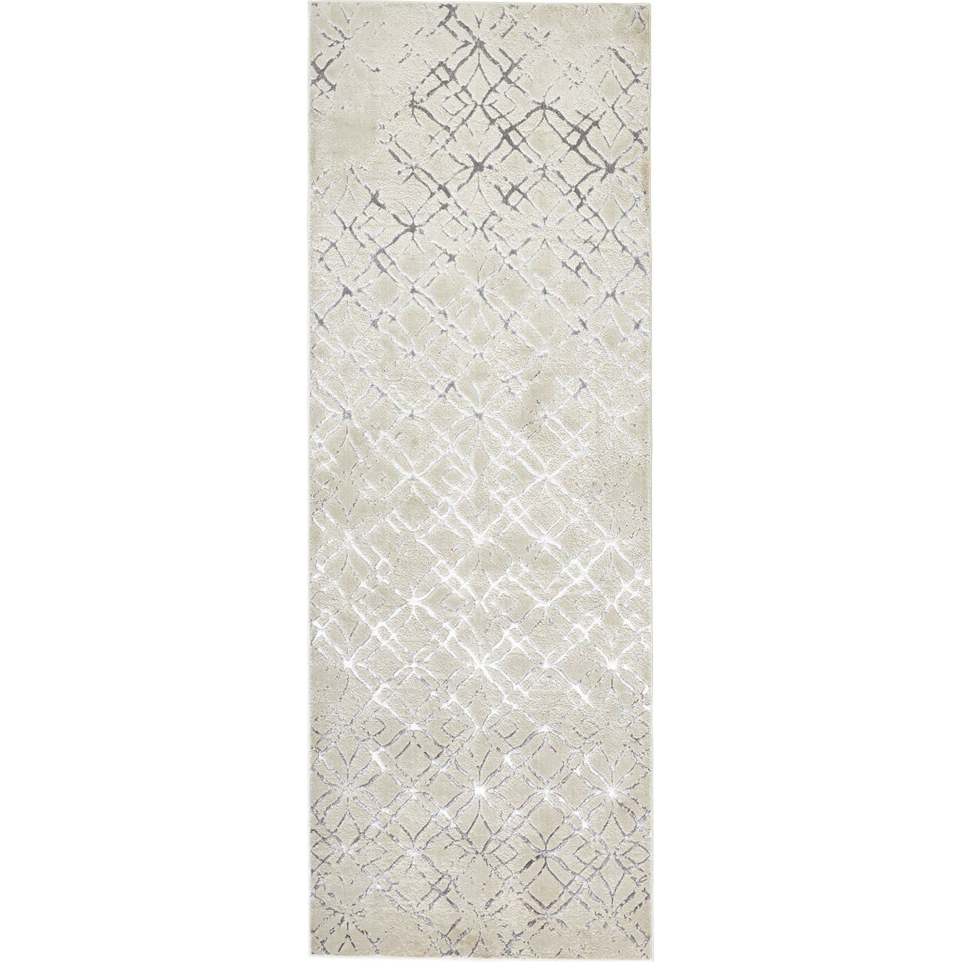 Micah Metallic Trellis Rug - 3047F by Feizy. Made from polyester, polypropylene in a unique style.