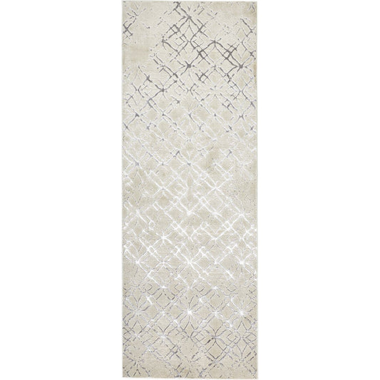 Micah Metallic Trellis Rug - 3047F by Feizy. Made from polyester, polypropylene in a unique style.