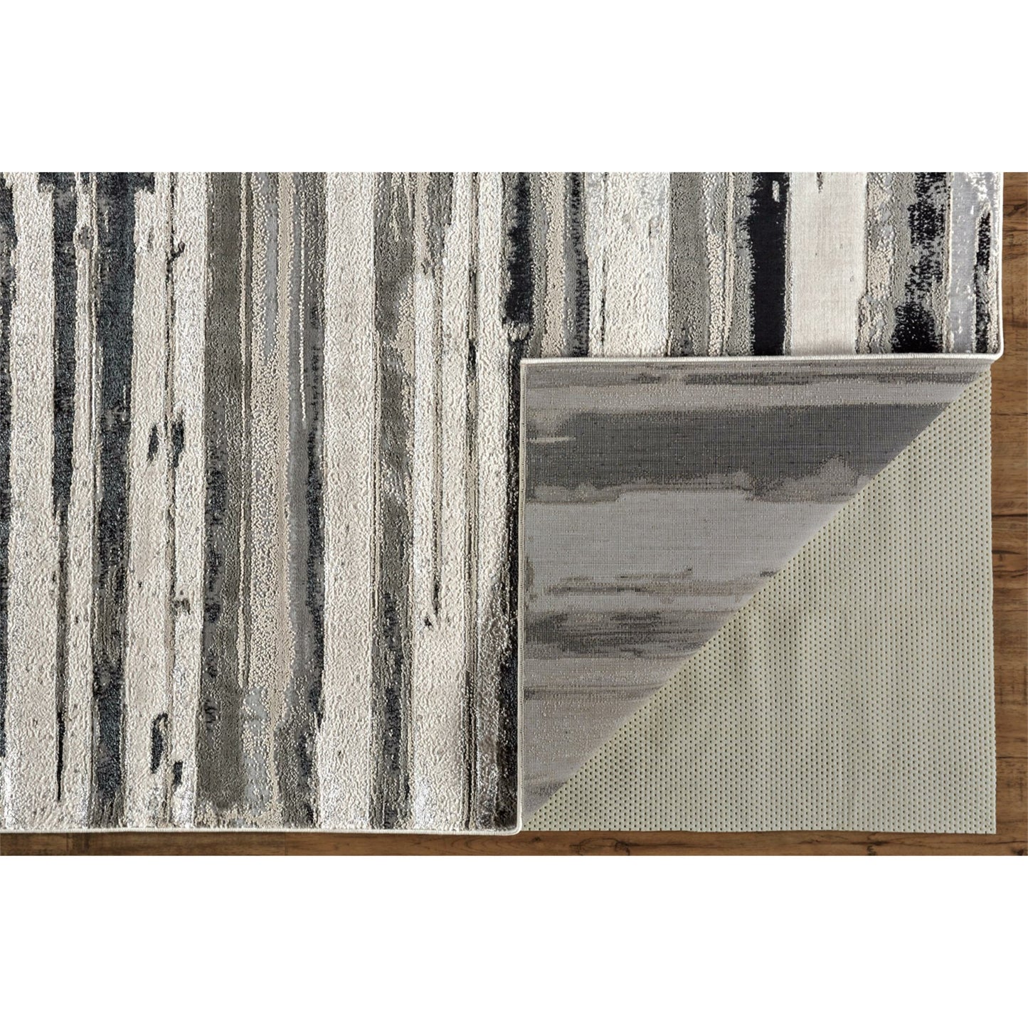 006 SI-1751399,SI-1751401,SI-1751402,SI-1751403,SI-1751404 | Closeup | Micah Rug - 3049F by Feizy in silver, gray, black. Made from polyester, polypropylene in a unique style.