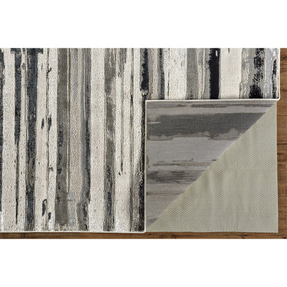 Micah Rug - 3049F by Feizy in silver, gray, black. Made from polyester, polypropylene in a unique style.