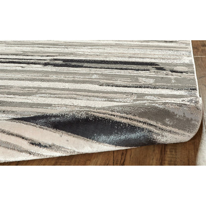 Micah Rug - 3049F by Feizy in silver, gray, black. Made from polyester, polypropylene in a unique style.