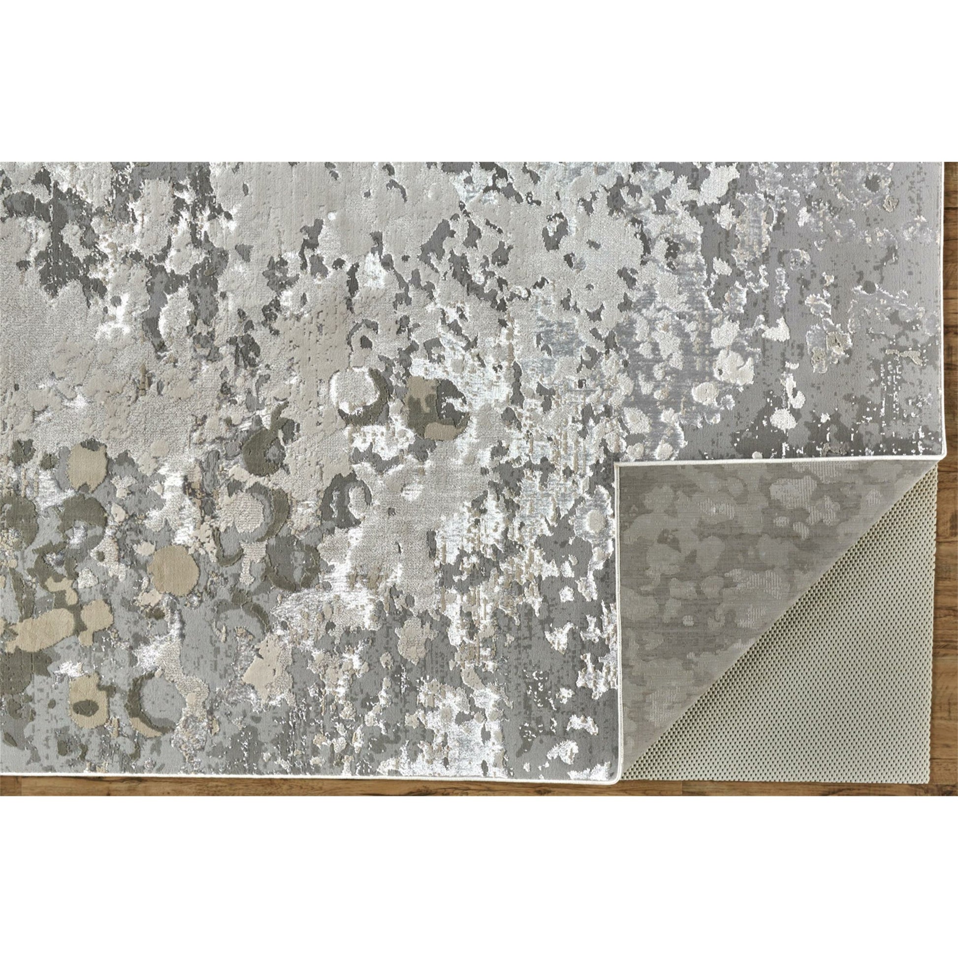 Micah Rug - 3336F by Feizy in silver, gray, white. Made from polyester, polypropylene in a unique style.