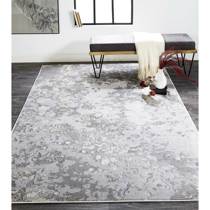 Micah Rug - 3336F by Feizy in silver, gray, white. Made from polyester, polypropylene in a unique style.