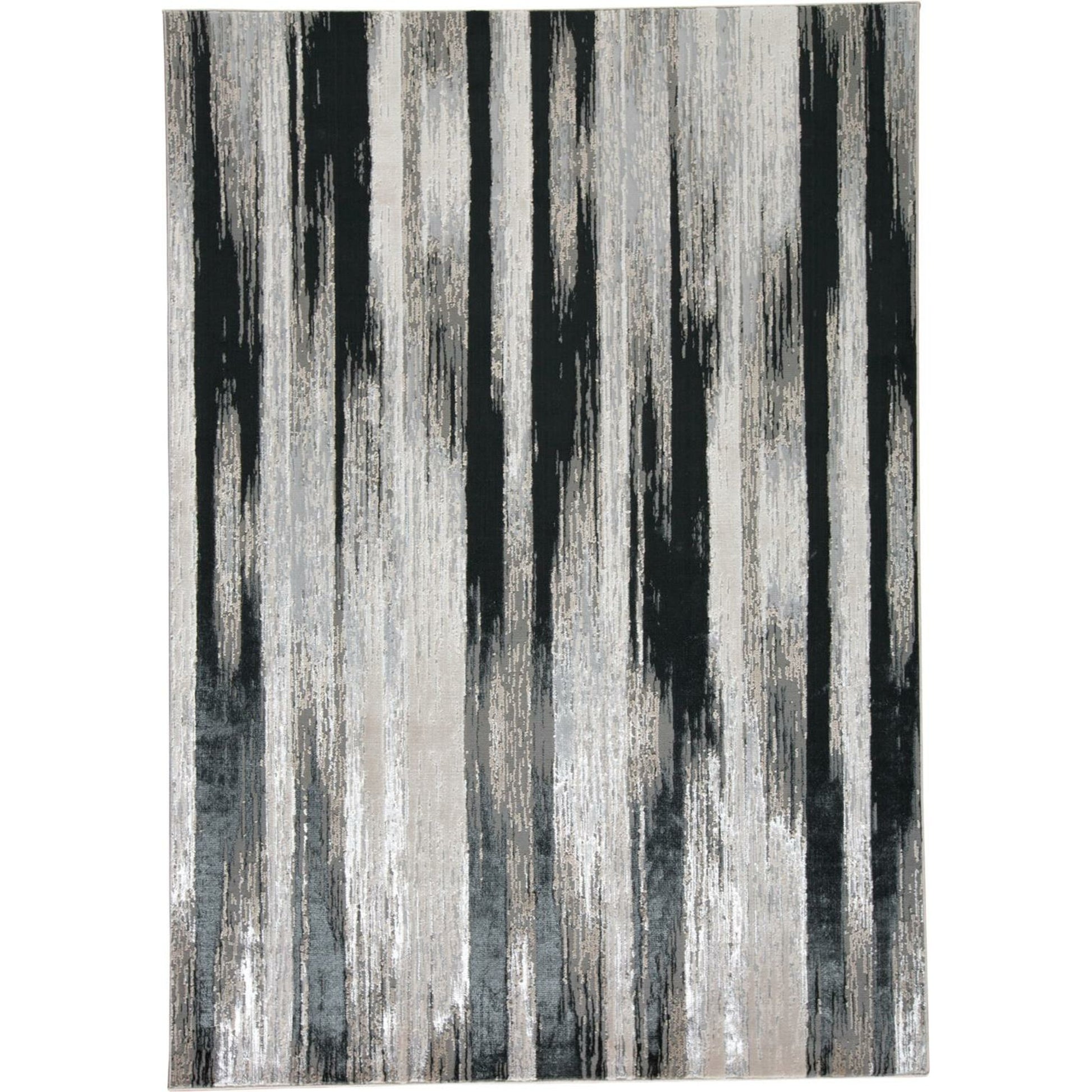 Micah Rug - 3338F by Feizy in black, silver, gray. Made from polyester, polypropylene in a unique style.
