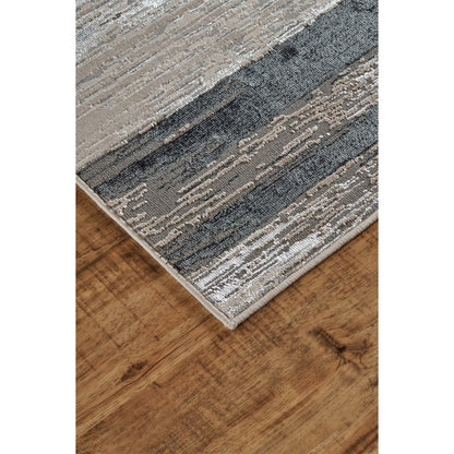 Micah Rug - 3339F by Feizy in black, white, gray. Made from polyester, polypropylene in a unique style.