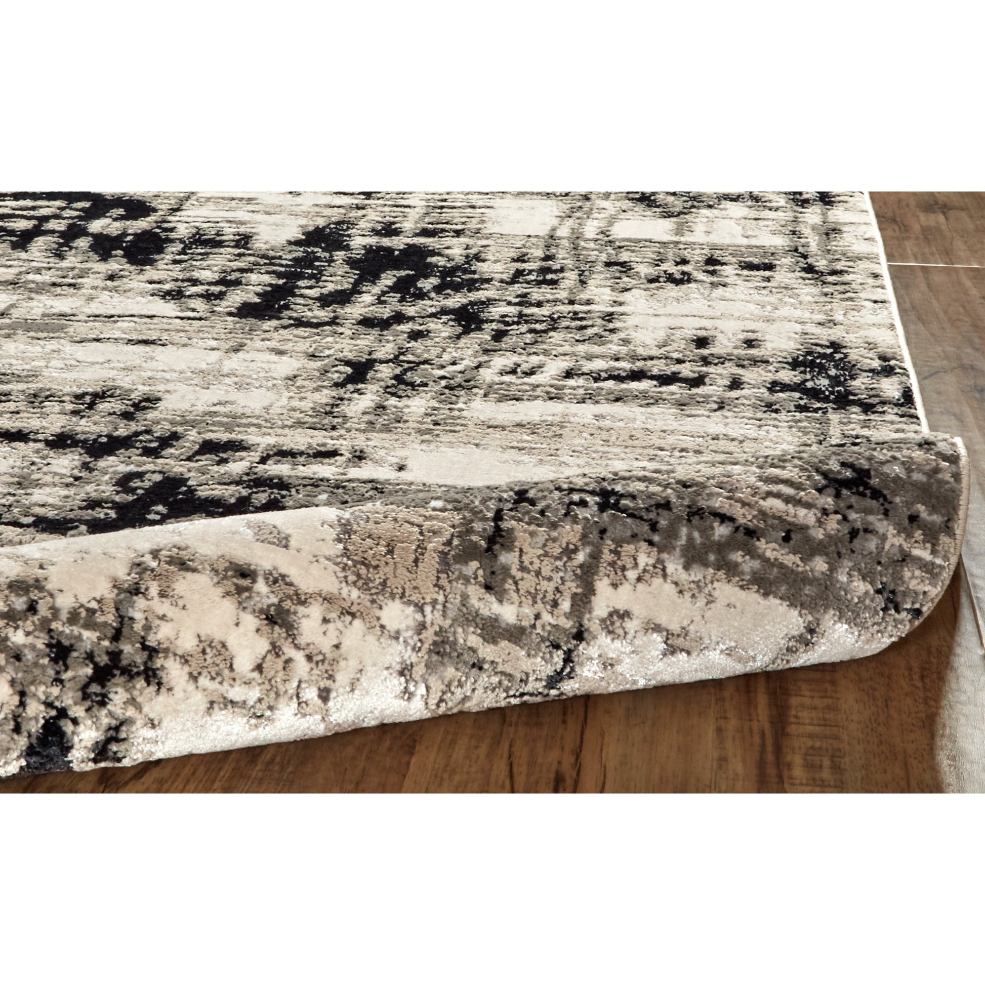 Micah Rug - 3339F by Feizy in black, white, gray. Made from polyester, polypropylene in a unique style.